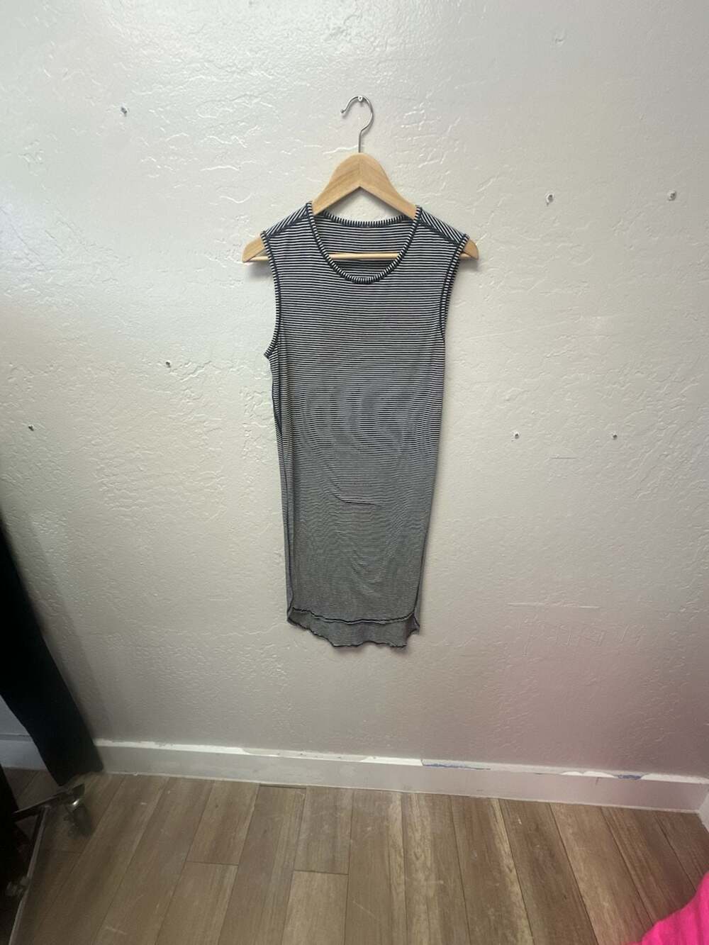 Lululemon Breeze By Tunic Striped Sleeveless Tank Dress